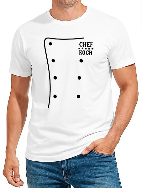 MoonWorks Print-Shirt Herren T-Shirt Fasching Karneval Koch Kochjacke Kostü günstig online kaufen