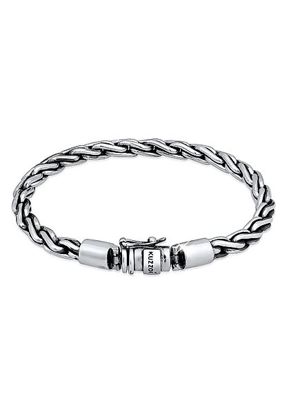 Kuzzoi Silberarmband Herren Kordel Kastenverschluss Unisex günstig online kaufen