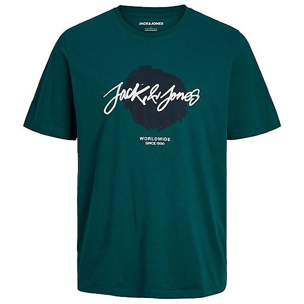 Jack & Jones Rundhalsshirt Jack&Jones XXL T-Shirt petrol Frontprint JJTILEY günstig online kaufen