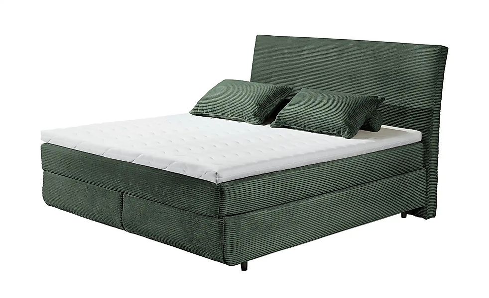 Boxspringbett  Kent ¦ grün ¦ Maße (cm): B: 185 H: 126 Betten > Boxspringbet günstig online kaufen