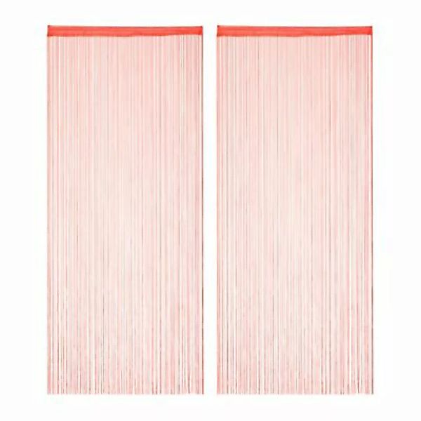 relaxdays 2 x Fadenvorhang rot 90 x 245 cm günstig online kaufen