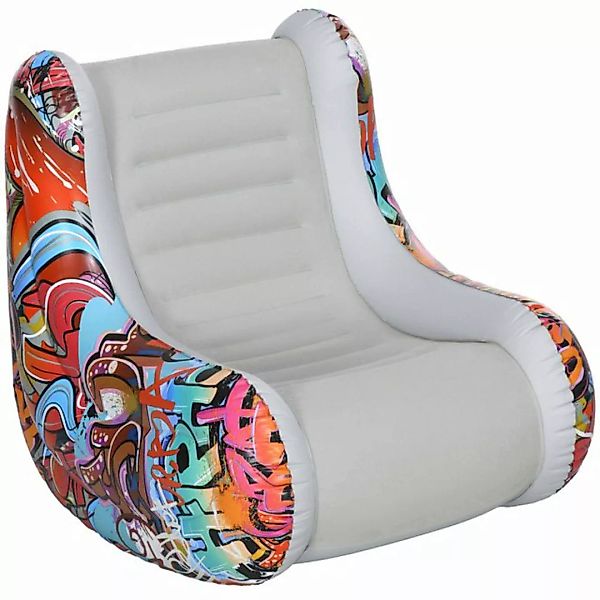Outsunny Luftsessel Aufblasbarer Sessel mit Schaukelfunktion, bis 80 kg Bel günstig online kaufen