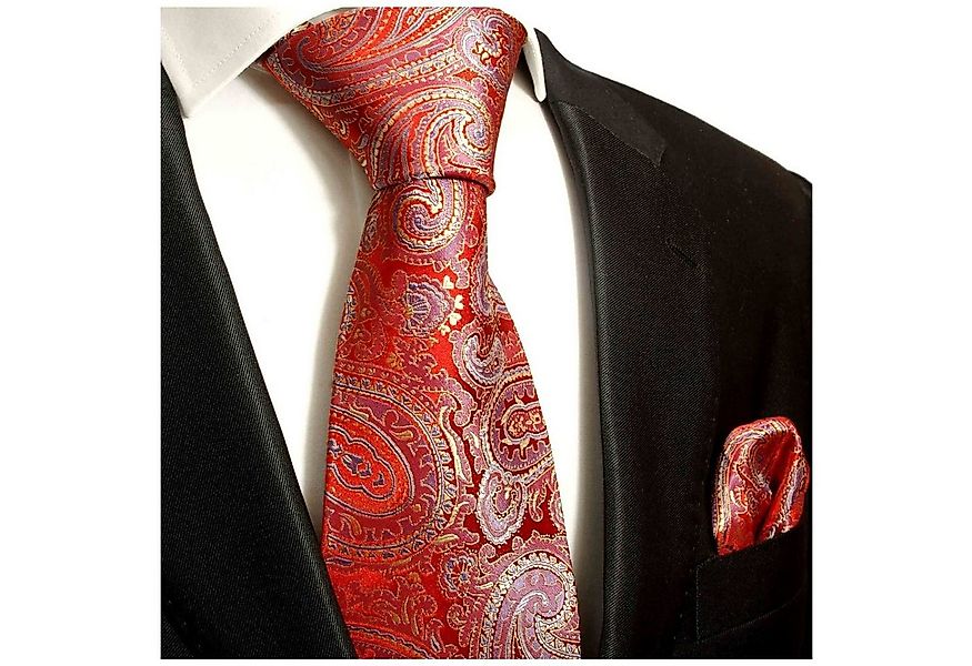 Paul Malone Krawatte Herren Seidenkrawatte und Tuch modern paisley brokat 1 günstig online kaufen
