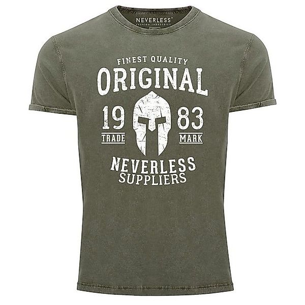 Neverless Print-Shirt Cooles Angesagtes Herren T-Shirt Vintage Shirt Origin günstig online kaufen