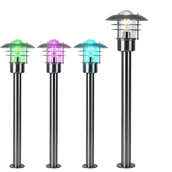etc-shop Außen-Stehlampe, Leuchtmittel inklusive, Warmweiß, RGB günstig online kaufen