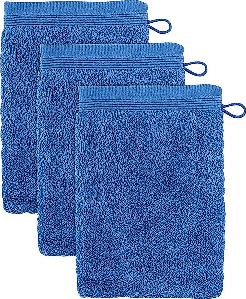 Möve Waschhandschuh Superwuschel, (Set, 3-St), Waschhandschuh Set mit Bordü günstig online kaufen