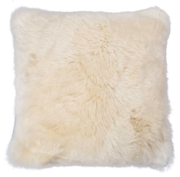 Home4You Kissenhülle, Creme, echtes Schaffell, Polyester, günstig online kaufen