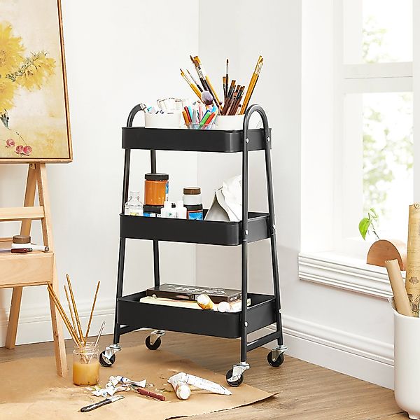 SONGMICS Servierwagen, Rollwagen mit 3 Ebenen, günstig online kaufen