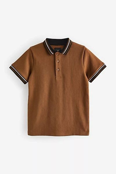 Next Poloshirt Kurzärmeliges Jacquard-Polohemd (1-tlg) günstig online kaufen