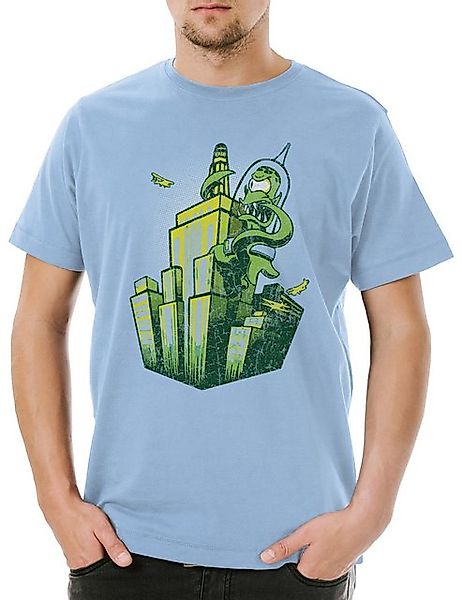 Urban Backwoods Print-Shirt Urban Backwoods King Kang Herren T-Shirt Hellbl günstig online kaufen