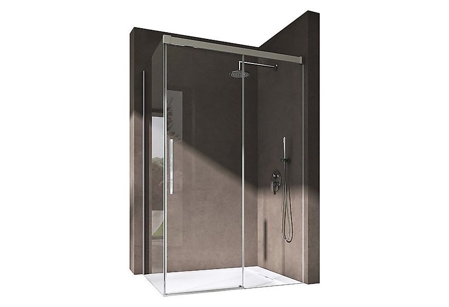 doporro Eckdusche Duschkabine Schiebetür ESG-Sicherheitsglas Nano-Beschicht günstig online kaufen
