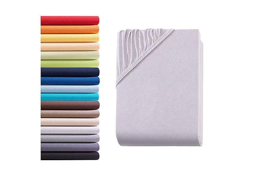 Hometex Premium Textiles Spannbettlaken Jersey Spannbettlaken 100% Baumwoll günstig online kaufen