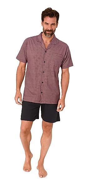 Normann Pyjama Herren Kurzarm Schlafanzug Shorty zum durchknöpfen, auch in günstig online kaufen