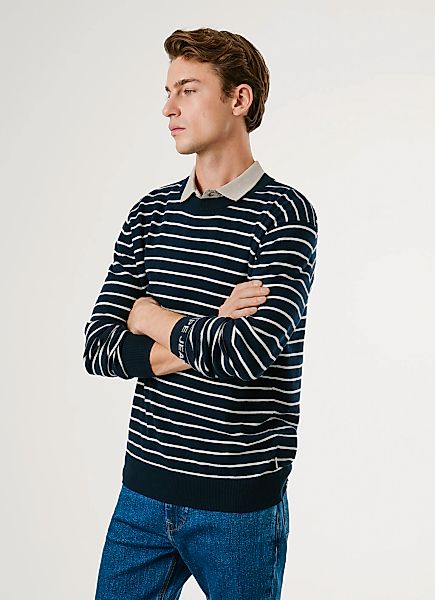 Pepe Jeans Rundhalspullover ANDRE STRIPES mit günstig online kaufen