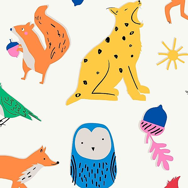 Joules Vliestapete Country Critters Heroes White günstig online kaufen