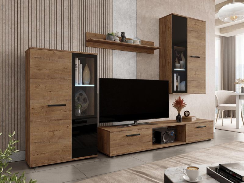 MIRJAN24 Wohnwand Salsa, (4er-Set, Hängevitrine, Wandregal, günstig online kaufen