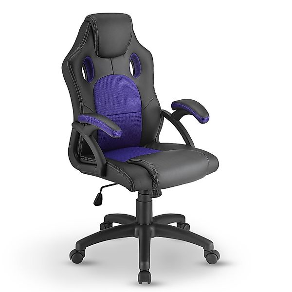 Juskys Gaming-Stuhl Montreal, Ergonomisch geformte Sitzfläche, Rückenlehne günstig online kaufen