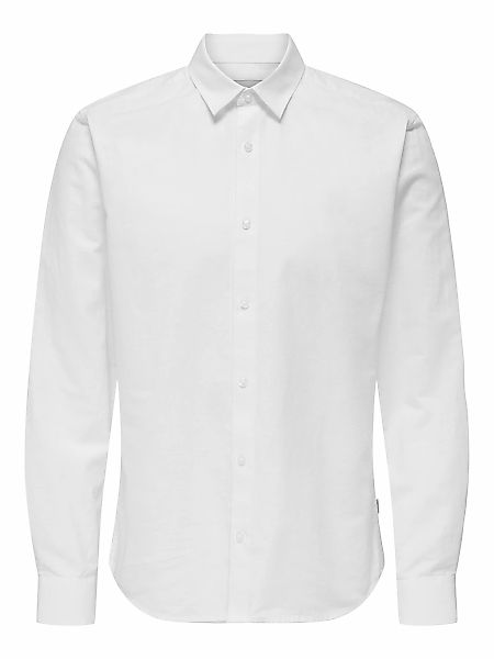 ONLY & SONS Langarmhemd "ONSCANTLEY LIFE LS SOLID LINEN SHIR OTL" günstig online kaufen