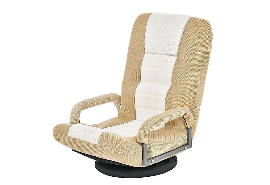 KOMFOTTEU Klappstuhl Bodenstuhl mit Verstellbarer Rückenlehne, mit Armlehne günstig online kaufen