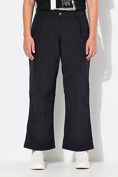 Ulla Popken Cargoshorts Cargohose Ziernähte weites Bein Elastiksaum günstig online kaufen