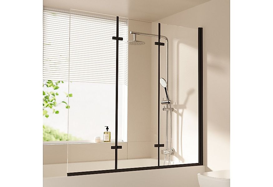 EMKE Badewannenaufsatz EMKE Badewannenfaltwand 3-teilig und faltbar Duschwa günstig online kaufen