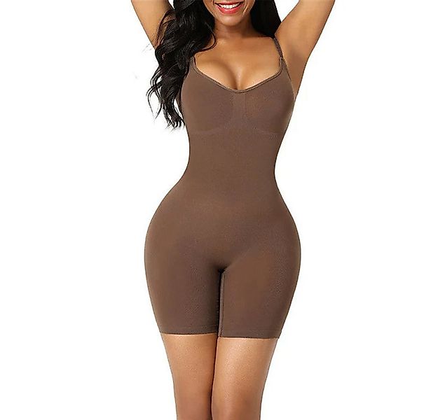 Creamy Fabrics Miederbody Bodysuit Sculpting mit Hose Shapewear-Braun-3XL ( günstig online kaufen