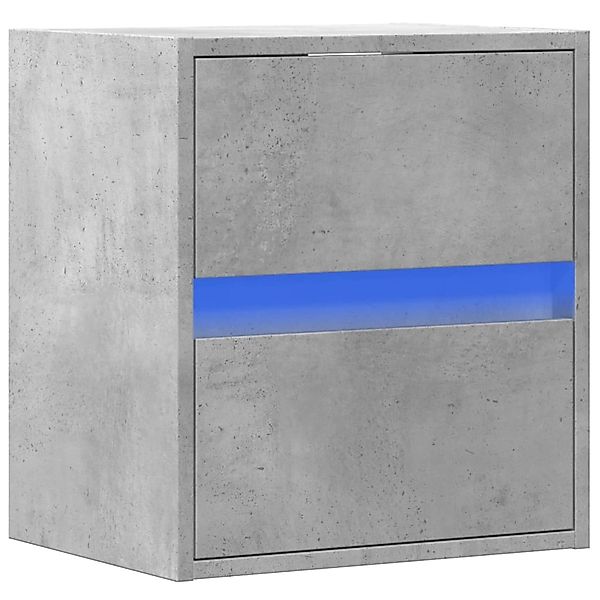 vidaXL TV-Wandschrank mit LED-Beleuchtung Betongrau 41x31x45 cm 852277 günstig online kaufen
