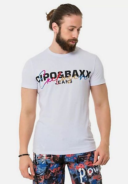 Cipo & Baxx T-Shirt mit Markenprint günstig online kaufen
