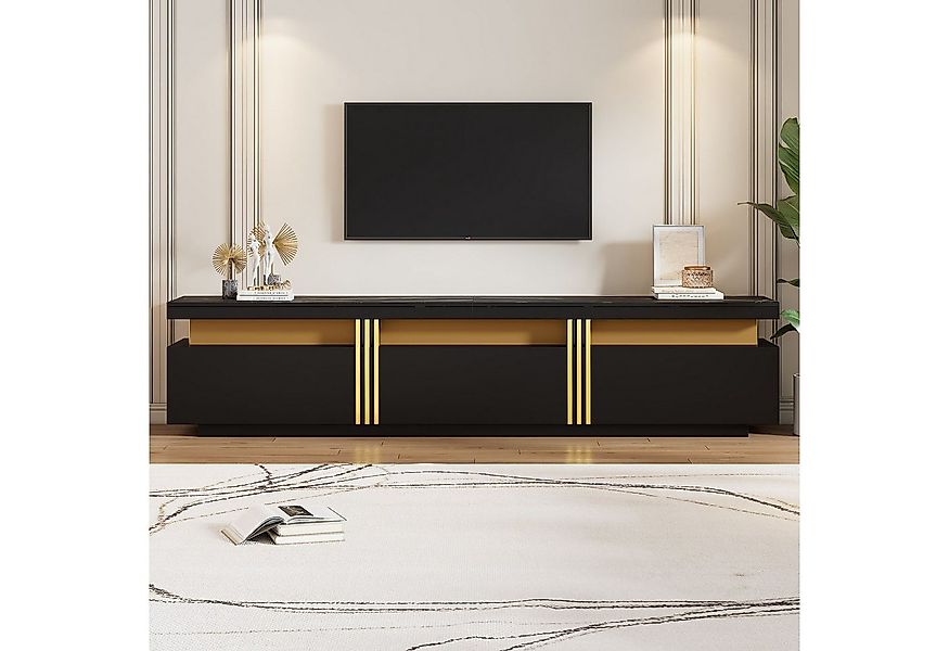 REDOM Lowboard 3 Marmorschubladen, bietet Platz für Fernseher bis zu 90 Zol günstig online kaufen