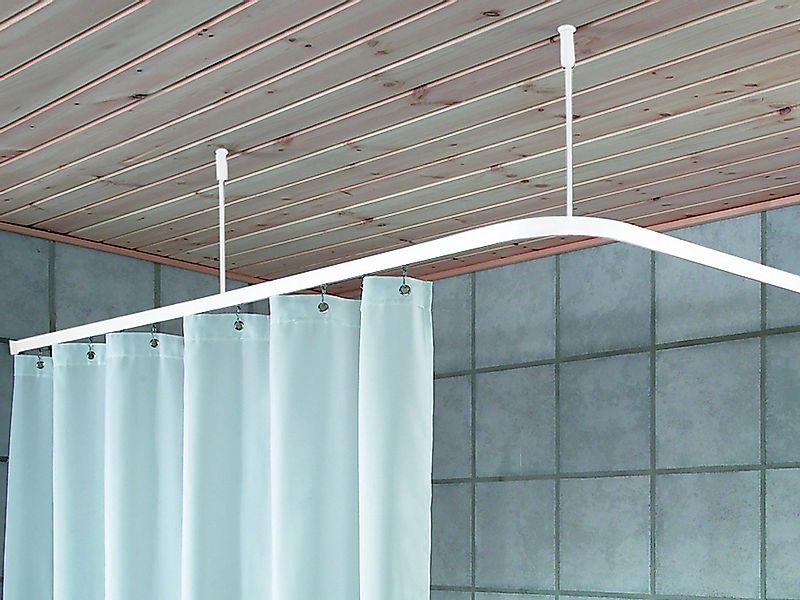 LikeKa Duschvorhangstange L-form & U-form Duschvorhangwinkelstange Vorhangs günstig online kaufen