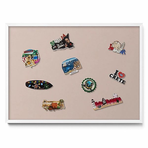 Tulup Magnettafel Magnetboard Metall Bedruckt Farbpuder Rosa Beige 70x50 cm günstig online kaufen