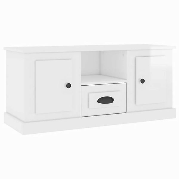 furnicato TV-Schrank Hochglanz-Weiß 100x35,5x45 cm Holzwerkstoff (1-St) günstig online kaufen