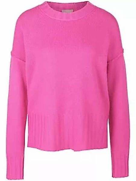 Rundhals-Pullover aus Schurwolle und Kaschmir include pink günstig online kaufen