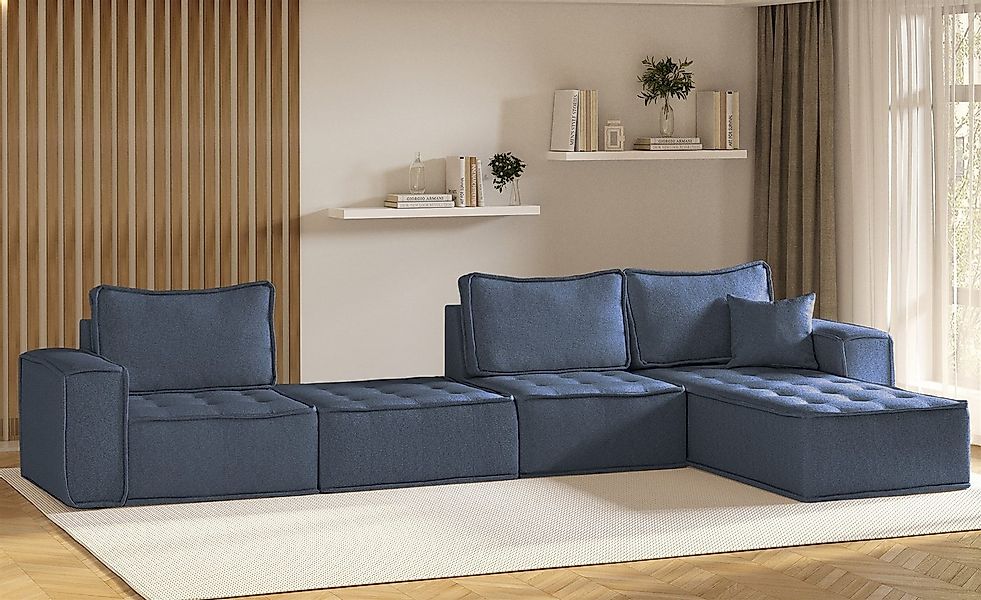 Fun Möbel Ecksofa Modulsofa 4-teilig SANDE XL in Stoff, Alle Module zu Syst günstig online kaufen