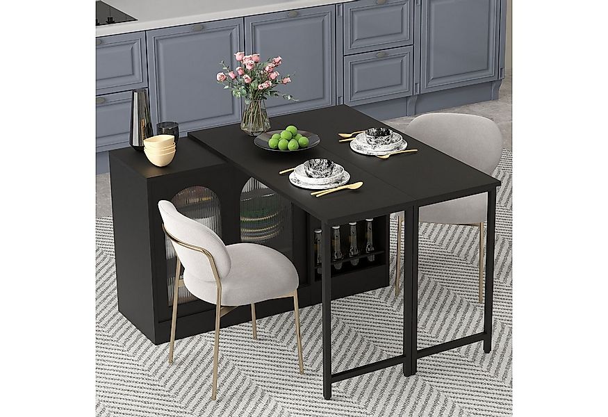 Flieks Sideboard mit 360° drehbar Tisch und verstellbarer Einlegeböden 2-in günstig online kaufen