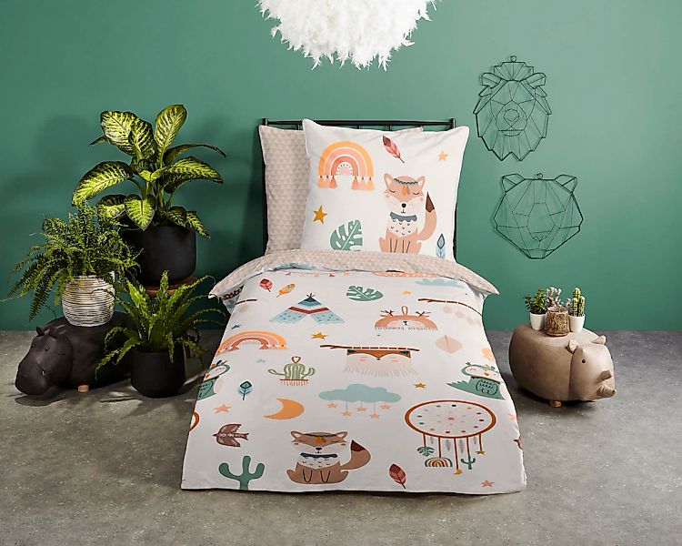 good morning Kinderbettwäsche "Remi" 2 Stk. 100% Baumwolle, 135x200, Reißve günstig online kaufen