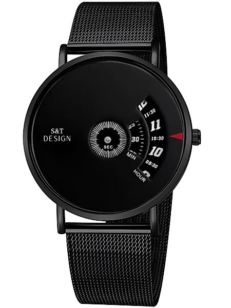 S&T Design Quarzuhr Herren Armbanduhr Mesh günstig online kaufen