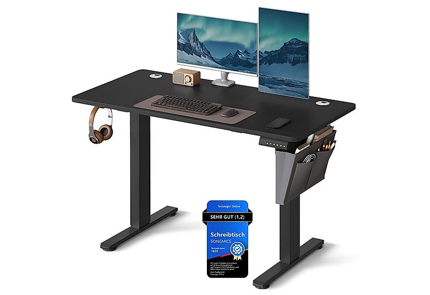 SONGMICS Schreibtisch Höhenverstellbarer elektrisch, 120/140/160/180 cm, Me günstig online kaufen