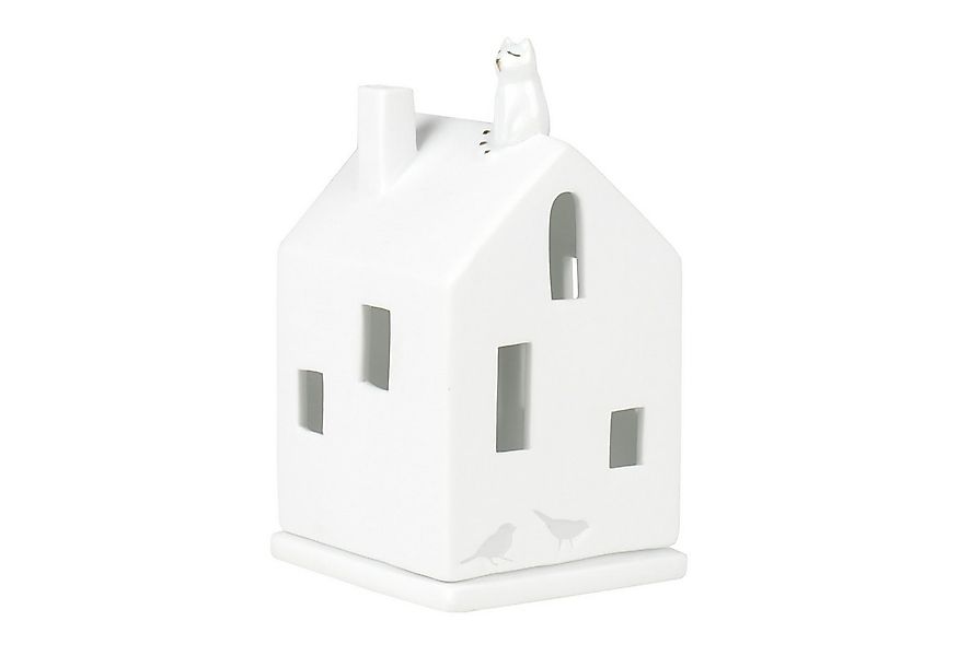 Räder Teelichthalter räder Porzellangeschichten Lichthaus Katze Weiß günstig online kaufen