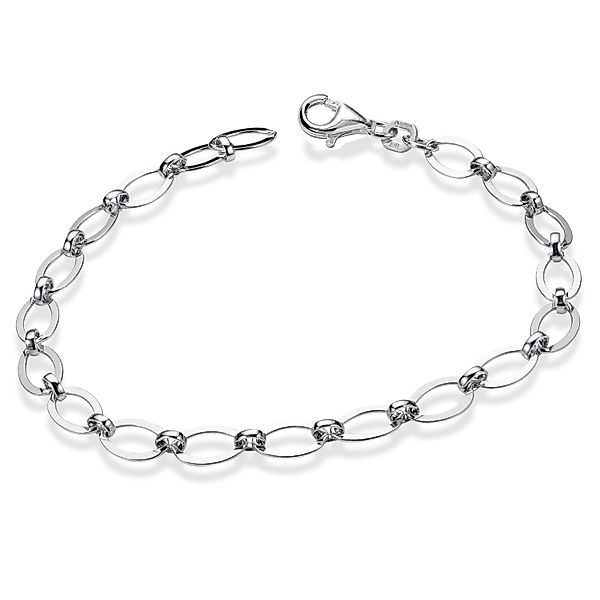 Materia Gliederarmband Damen Silber Figarokette 18cm günstig online kaufen