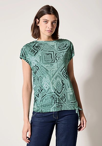 Cecil Print-Shirt mit Tunnelzug am Saum günstig online kaufen