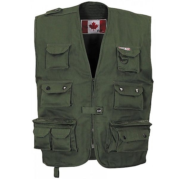 MFH Anglerweste Outdoor Weste, oliv, schwere Ausführung - S große aufgesetz günstig online kaufen