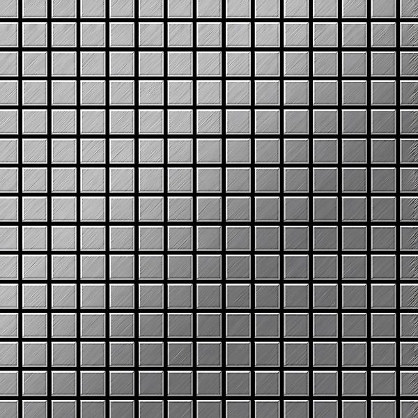 ALLOY Mosaik Fliese Massiv Metall Edelstahl Marine Gebürstet Grau 1,6mm Mos günstig online kaufen