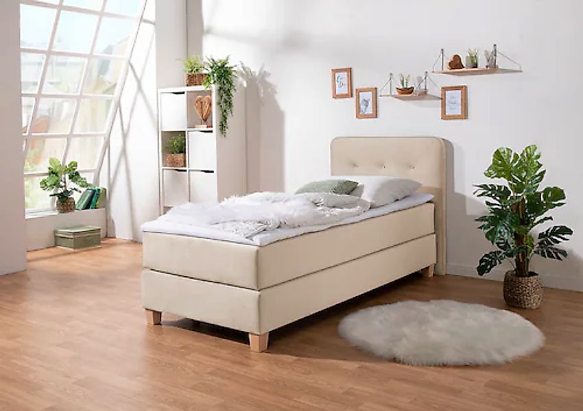 Home affaire Boxspringbett "Fargo" inkl. Topper, in 3 Matratzenarten, in Sa günstig online kaufen
