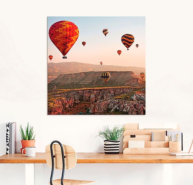 Artland Glasbild "Kappadokien Ballonfahrt" Ballonfahren 1 Stk. tlg. in vers günstig online kaufen