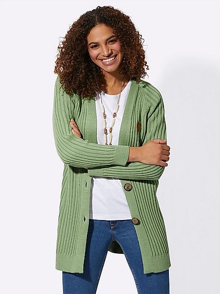 Witt Strickjacke Long-Strickjacke Langarm Rippoptik günstig online kaufen