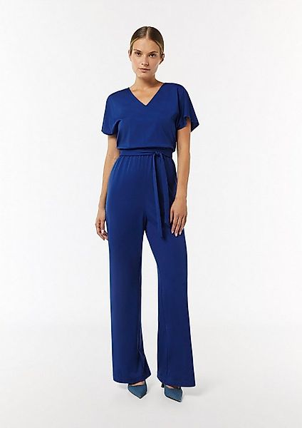 comma Jumpsuit Overall Jersey-Overall mit Taillengürtel im Loose Fit günstig online kaufen
