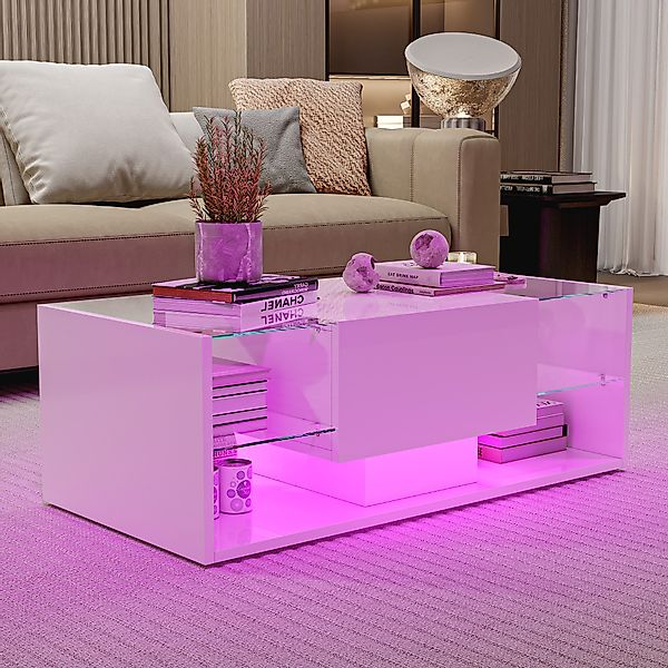 Furnishings Home Couchtisch Ablagetisch LED Beistelltisch günstig online kaufen