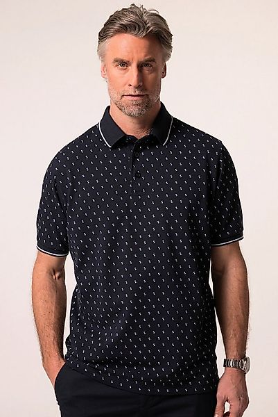 Boston Park Poloshirt Poloshirt Halbarm Piqué Alloverprint günstig online kaufen