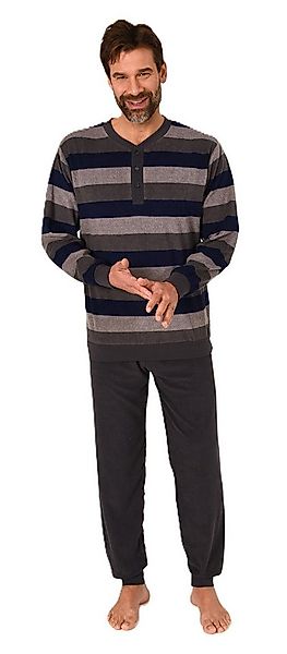 Normann Pyjama Herren Schlafanzug langarm in Frottee Qualität – auch in Übe günstig online kaufen